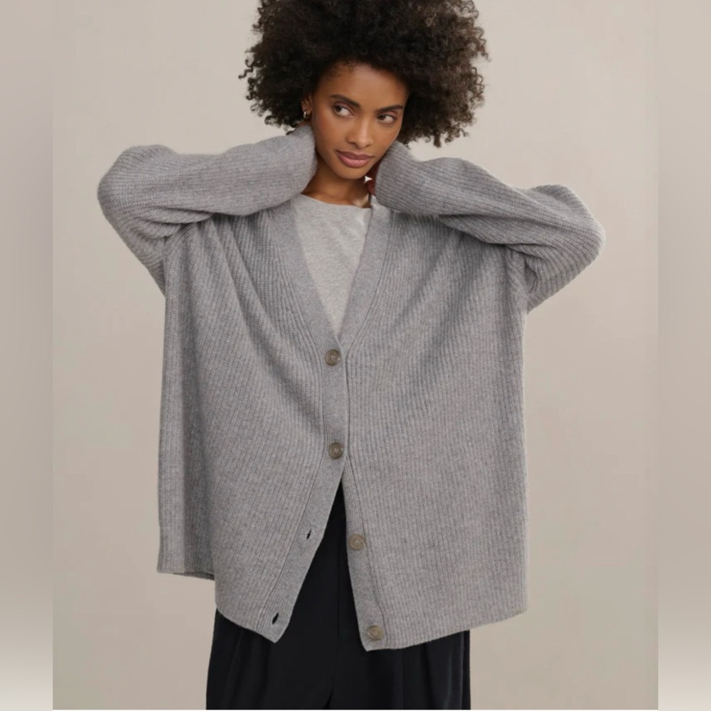 Jenni Kayne Cashmere Cocoon Cardigan - Heather Grey